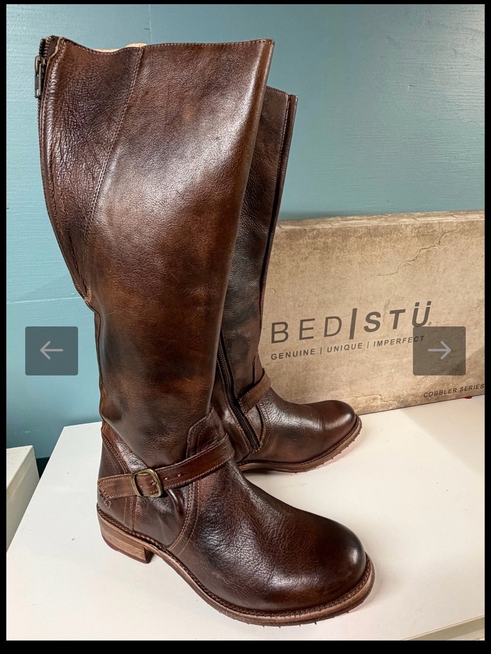 BED-STU Glaye Woman's Tall Leather Riding Boots - Brown NWT size 11